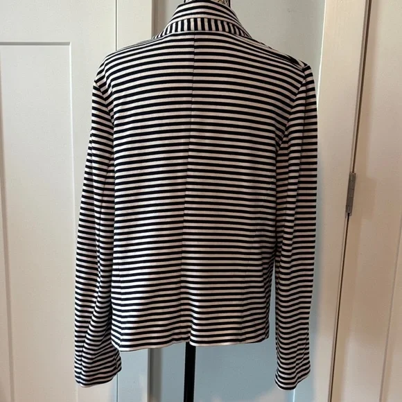 New York & Company Navy and White Striped Blazer - Picture 2 of 4